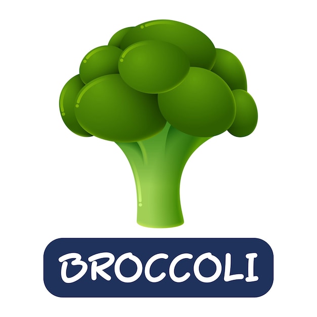 Cartoon broccoli groenten vector geïsoleerd op witte achtergrond