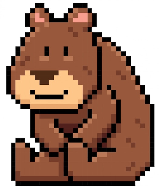 Vector cartoon brown bear