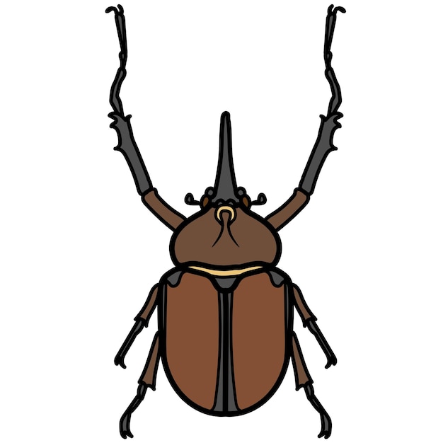 a cartoon bug with a long neck and a long legs