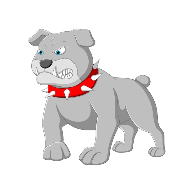 Vector cartoon bulldog