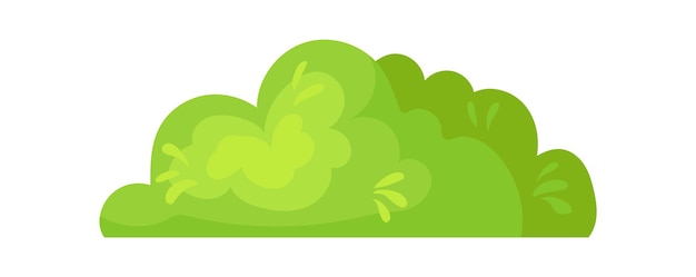 Вектор Мультяшный куст. растительность для зеленого пейзажа, векторный дизайн