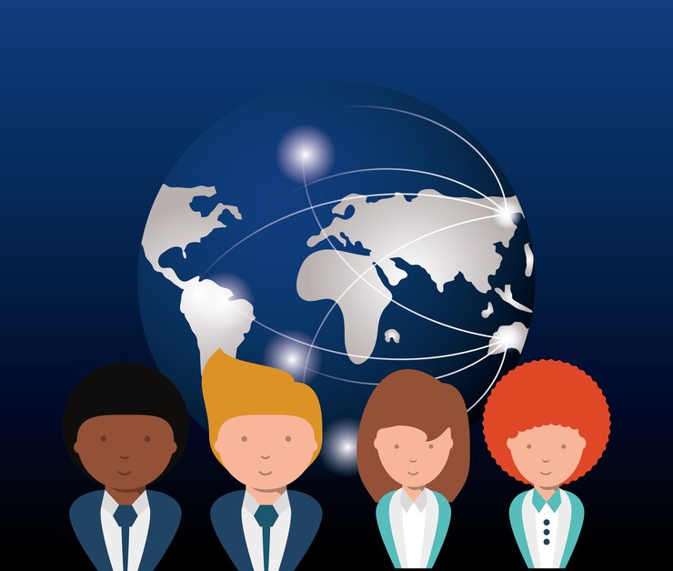 Vector cartoon businesspeople 