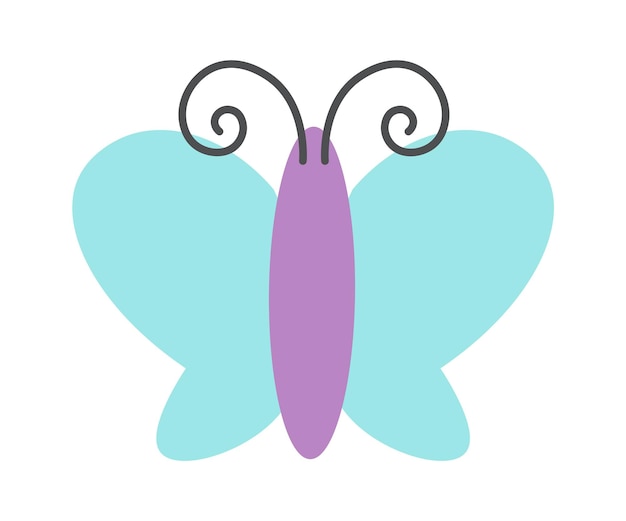 Cartoon butterfly icon Vector illustration