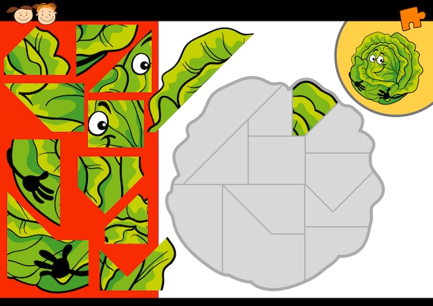 cartoon cabbage jigsaw puzzle game