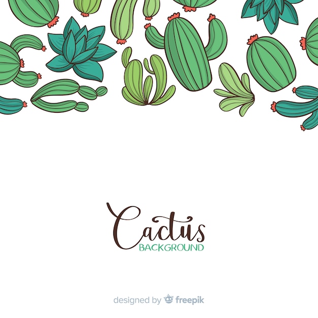 Cartoon cactus background