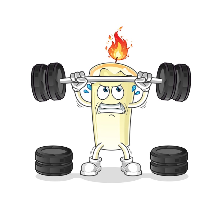 Vector cartoon candle illustration