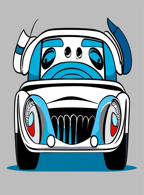 Vector cartoon car clipart vector design