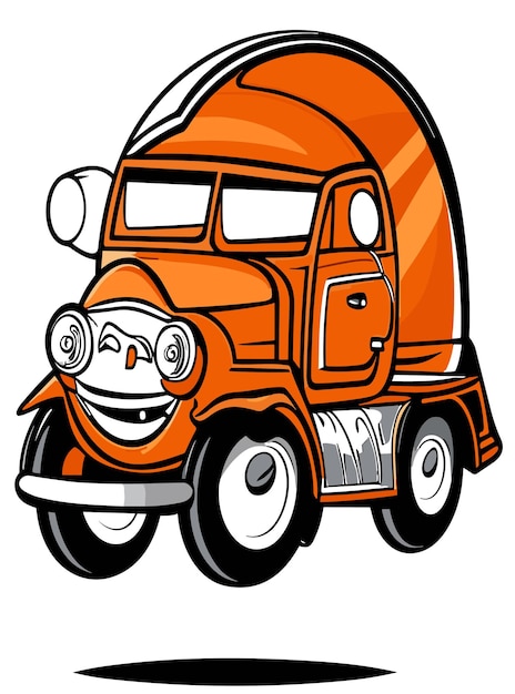 Cartoon Car Clipart Vector Design