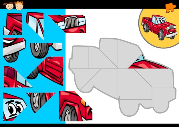игра мультяшный автомобиль головоломки