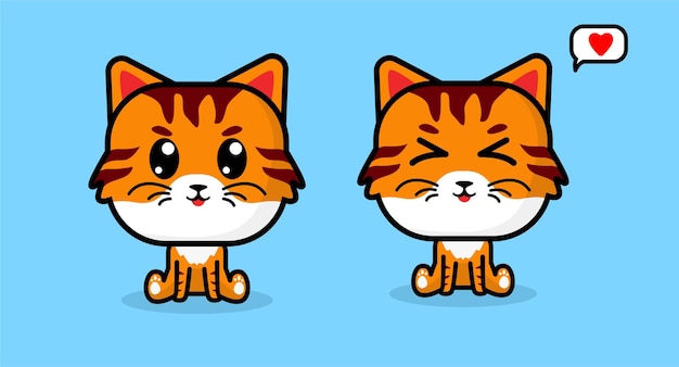 A cartoon cat and a cartoon cat