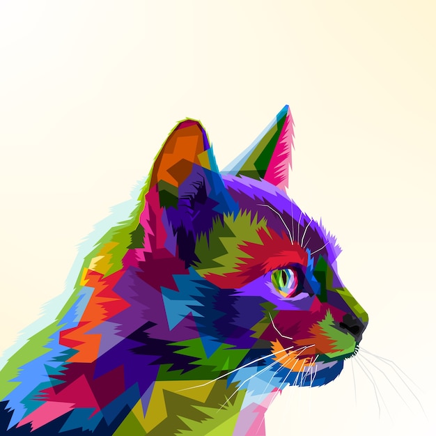 мультфильм кошка красочный