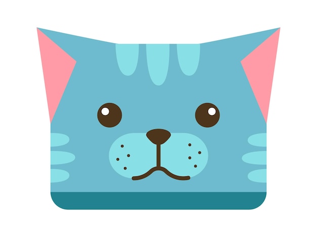 Cartoon cat face vector illustration