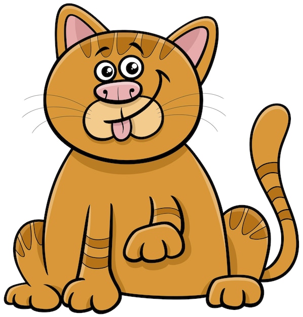 Cartoon cat or kitten animal character