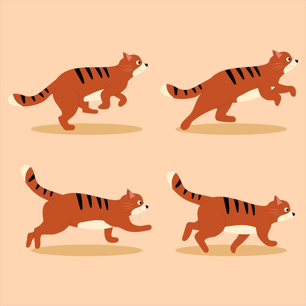 Cartoon Cat Running Animatie