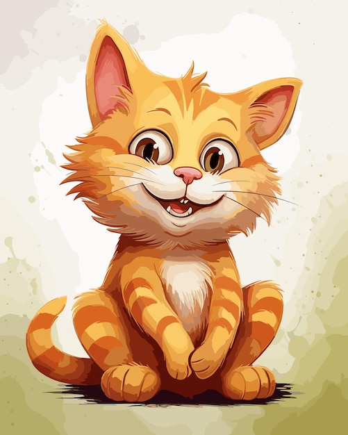 A cartoon of a cat