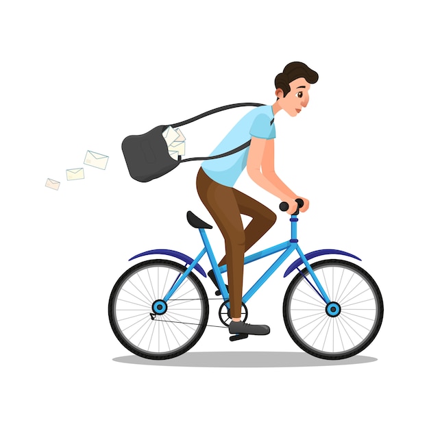 Мультфильм кавказский человек в роли почтальона езда на велосипеде