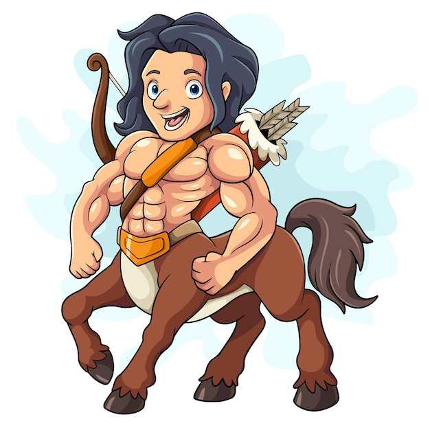 Vector cartoon centaur op witte achtergrond