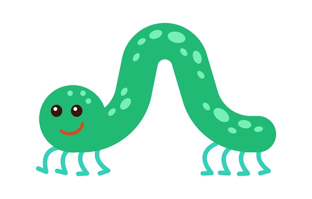 Cartoon centipede Childish Insect Vector illustration