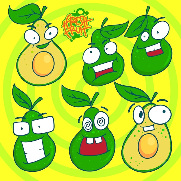 Cartoon Character Avocado