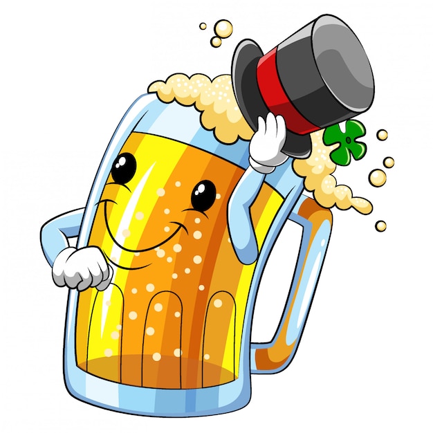 Vector cartoon character of an beer of illustration