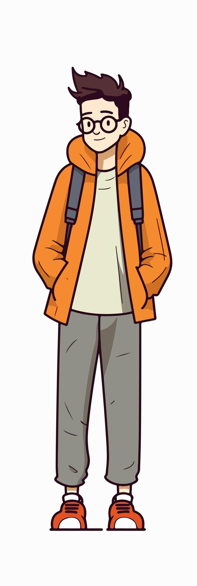 Vector a cartoon character of a boy