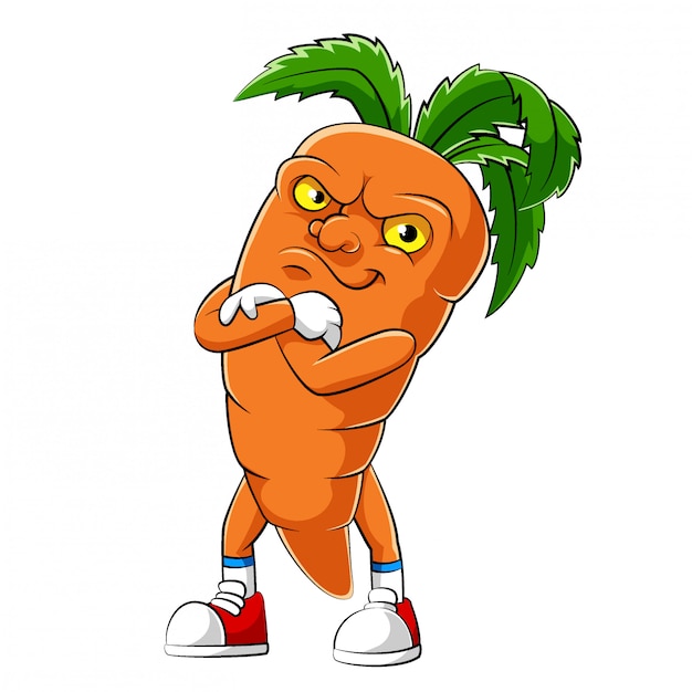 Cartoon character of an carrot of illustration