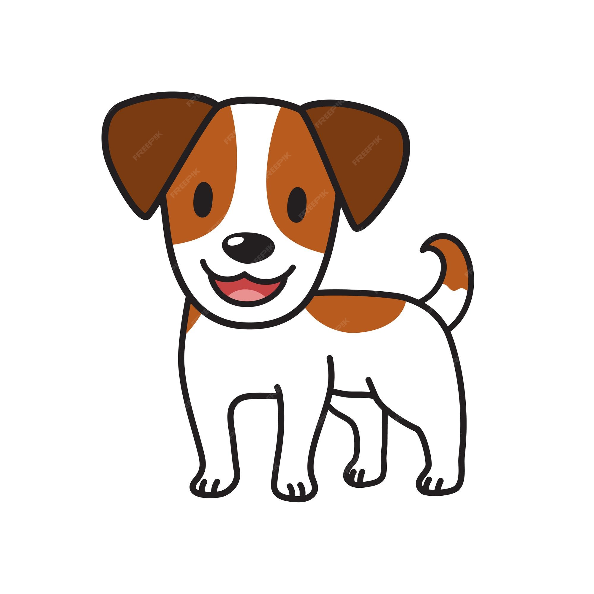 Premium Vector | Cartoon character cute jack russell terrier dog for design. Premium Vector | Cartoon character cute jack russell terrier dog for design.