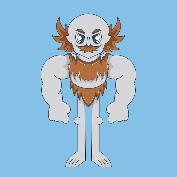 Vector cartoon character design of professor jungle evolution