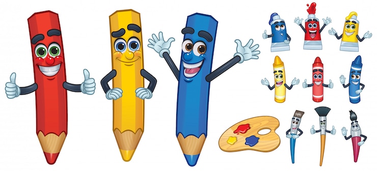 Vector cartoon character drawing and painting tool