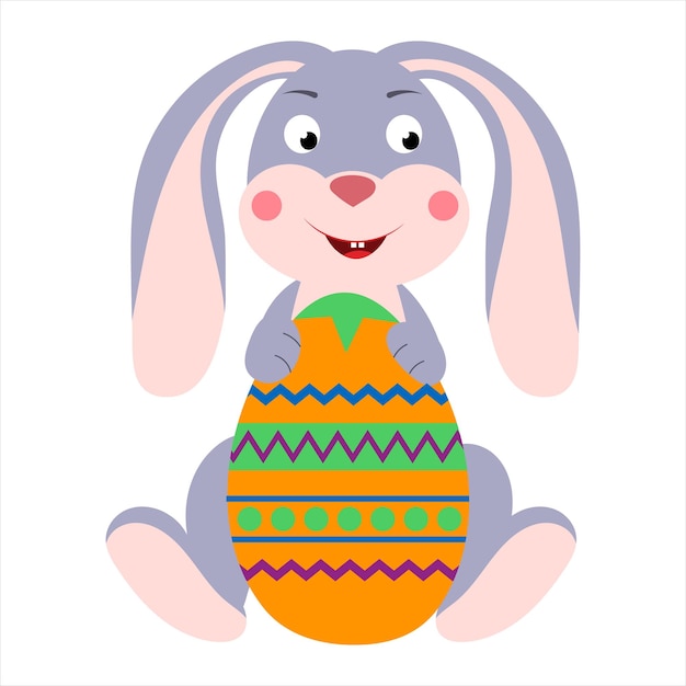 Герой мультфильма «Пасхальный кролик» — кролик с расписным пасхальным яйцом.