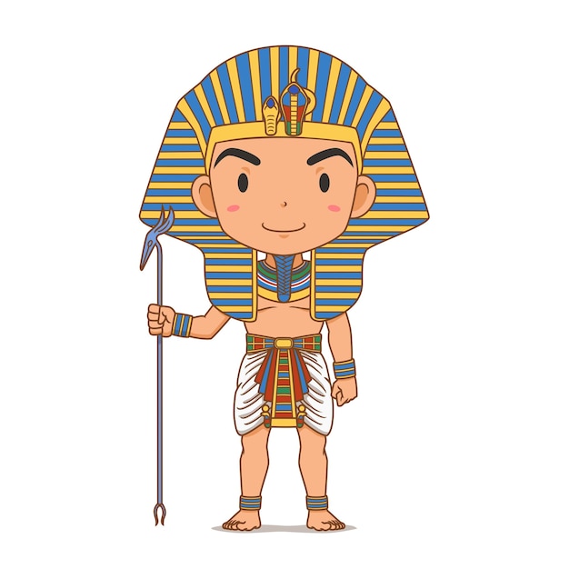 Cartoon character of Egyptian Pharaoh