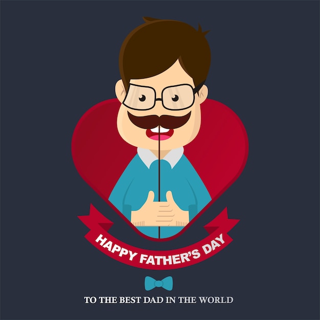 Personaggio dei cartoni animati felice giorno di padri