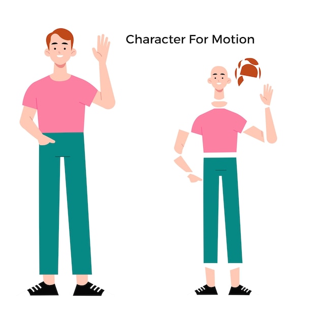 Cartoon character for motion design