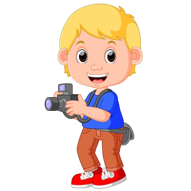 Cartoon character photographer