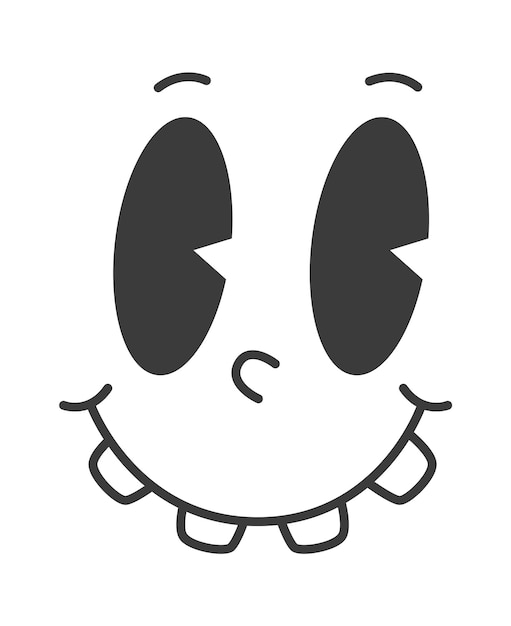 Cartoon Character Smiling Face