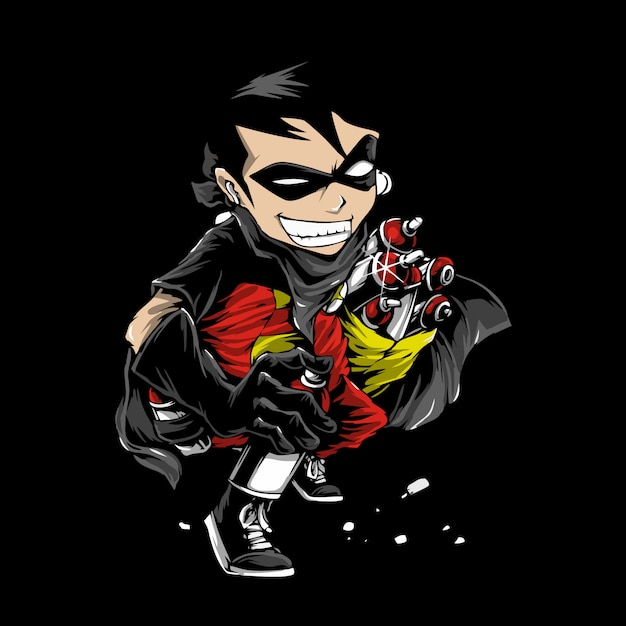 Cartoon character super hero