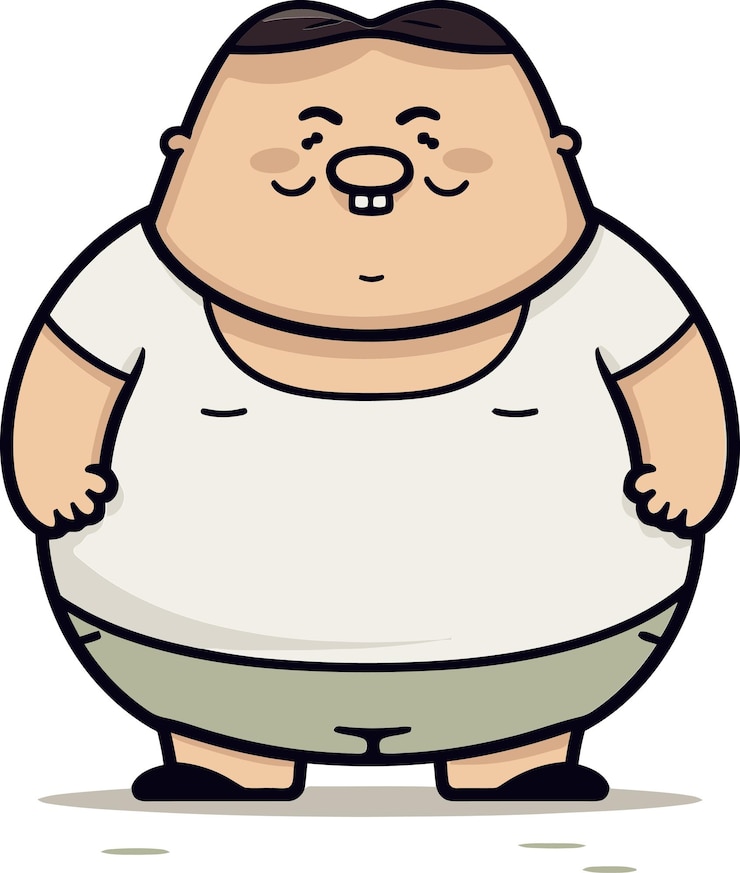 Vector 大きな笑顔と大きな笑顔を持つ漫画のキャラクター