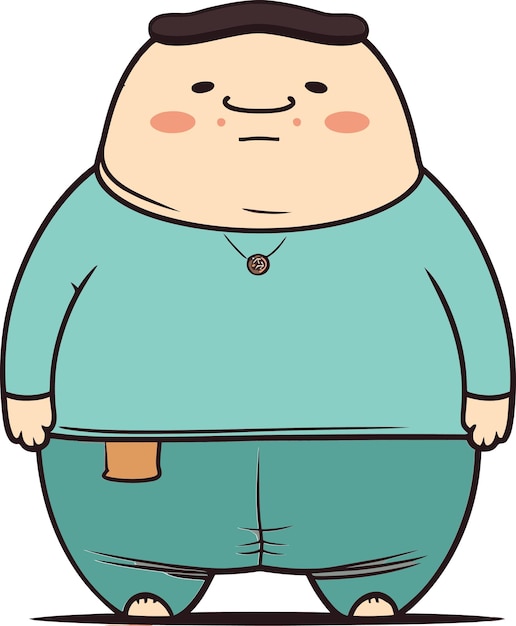 한 남자가 쓰여진 셔츠를 입은 만화 캐릭터