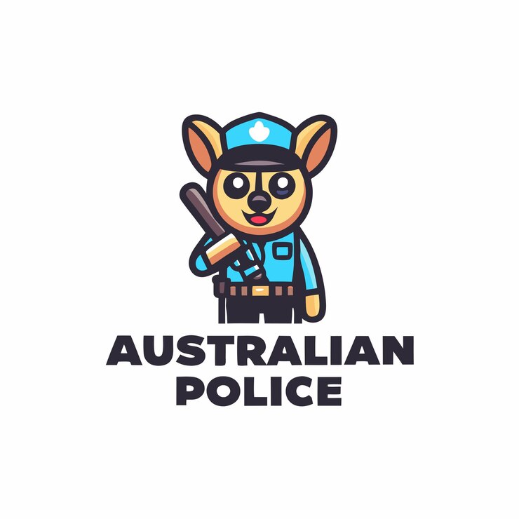 Vector a cartoon character with a sword and a sticker that says quot canada police quot