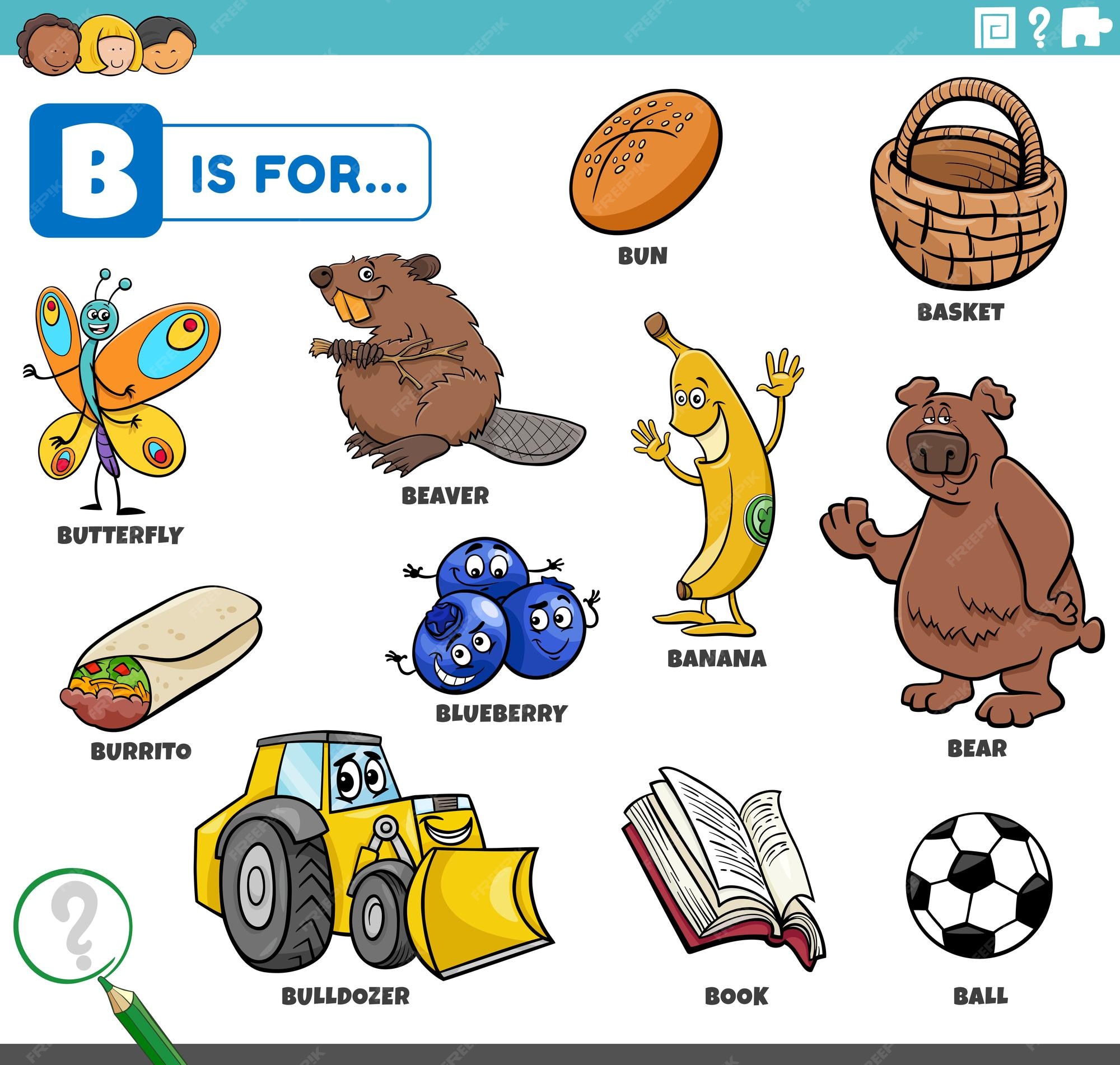 Words that start with letter B/ beginning letter with B, some