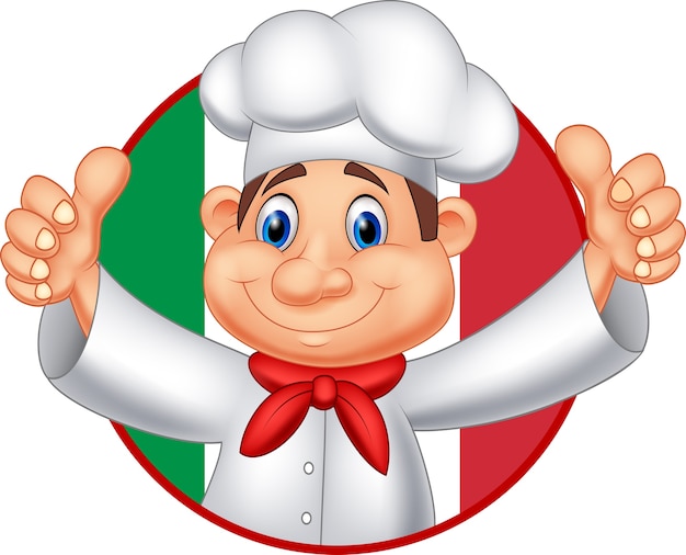 Vector cartoon chef giving thumb up