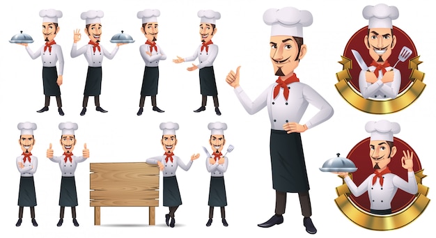 Cartoon chef mascot