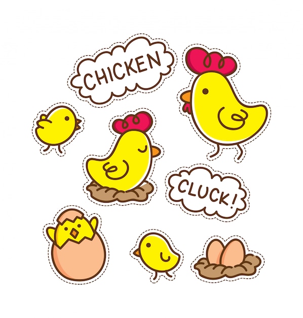 cartoon chicken patch