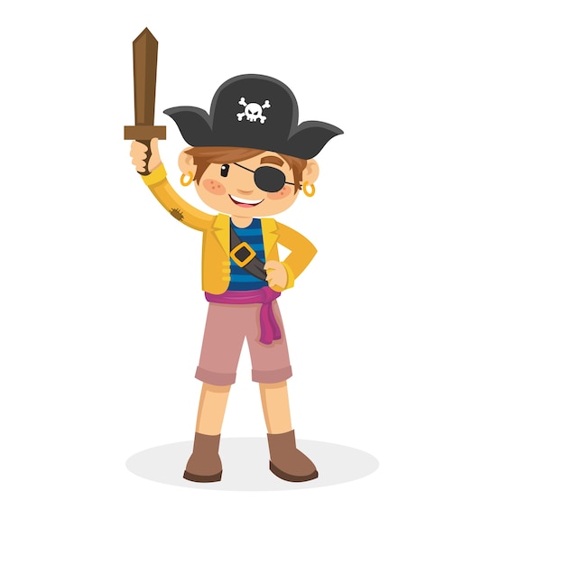 Cartoon of children pirate