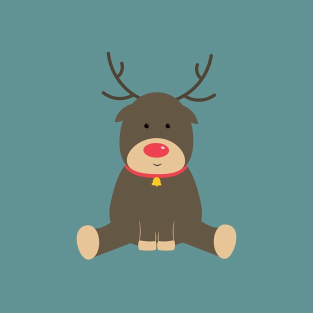 Cartoon Christmas deer