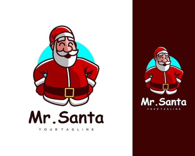 Vector cartoon christmas illustrations isolated on white. funny happy santa claus character