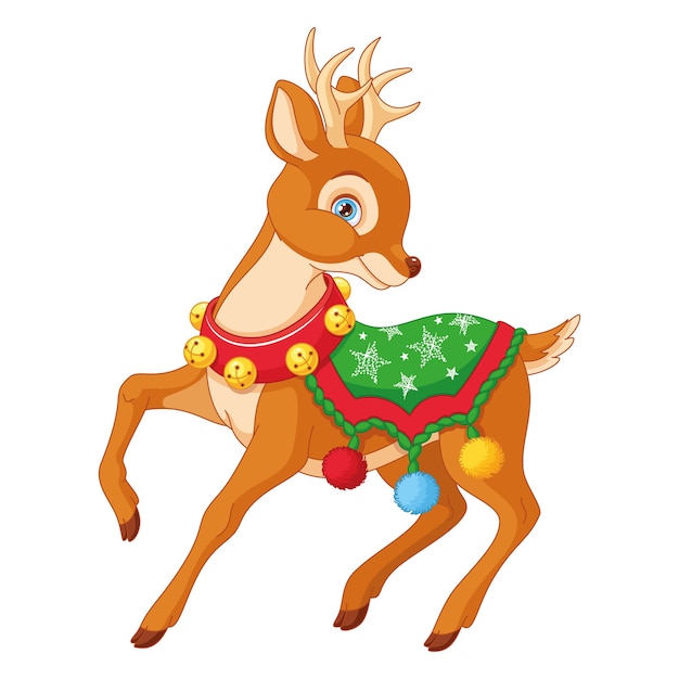 Cartoon christmas reindeer