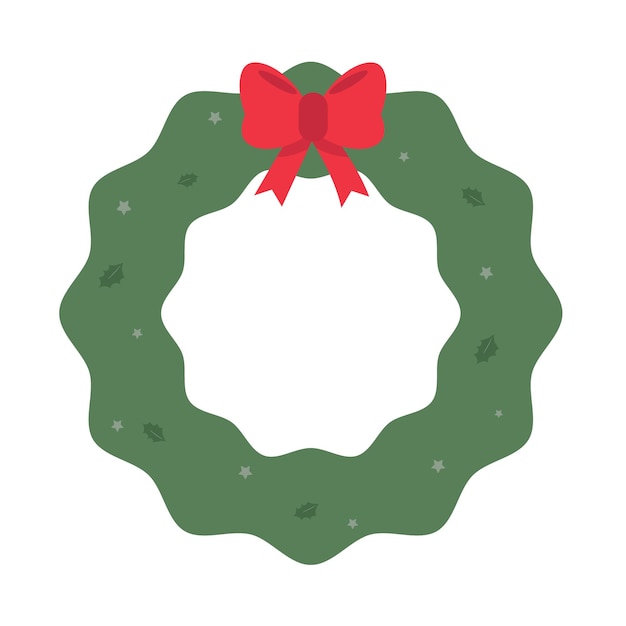 Cartoon christmas wreath