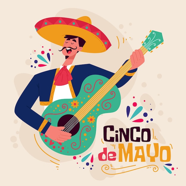 Cartoon cinco de mayo illustrazione