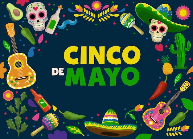 Cartoon Cinco de Mayo-ontwerp